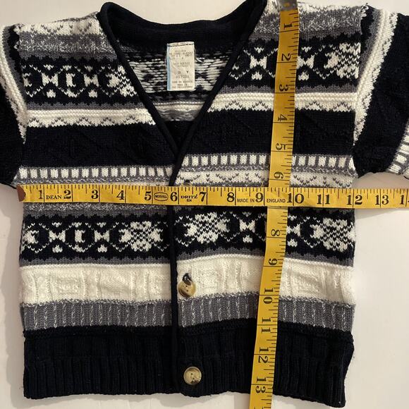Vintage Grandpa Fair Isle Button Cardigan  Sweater Size 3T - Picture 7 of 9